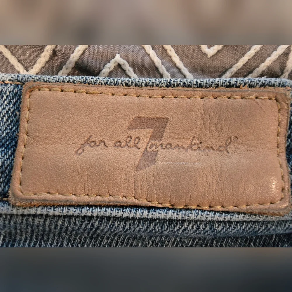 7 For All Mankind Luxe Vintage Slim Boyfriend Cropped Style Size 29 - Picture 6 of 12